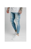 Blue Washed Distressed Skinny Jean