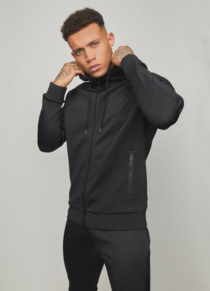 Gym King Poly Tracksuit Top - Black