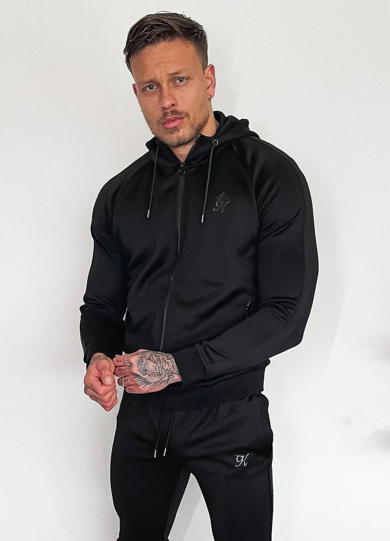 Gym King Poly Tracksuit Top - Black