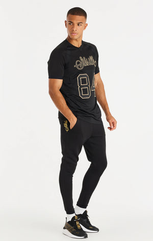 Black Sport Elastic Cuff T-Shirt