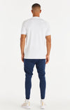 White Sport Elastic Cuff T-Shirt