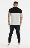 Black Cut And Sew Muscle Fit T-Shirt