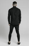 SikSilk L/S Standard Collar Shirt - Black